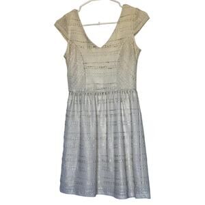 Socialite‎ Cream/Gold Cocktail Mini Dress Sz Small